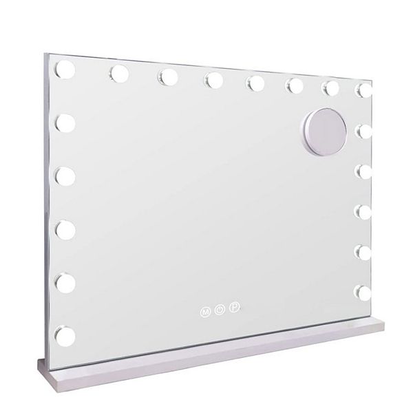 Fenchilin 32 x 23 in. Lighted Large Hollywood Vanity Makeup Mirror with ...