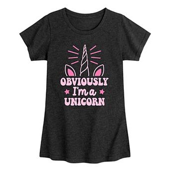 Girls 7-16 Obviously I'm A Unicorn Graphic Tee