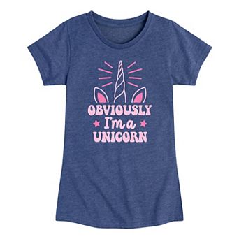 Girls 7-16 Obviously I'm A Unicorn Graphic Tee
