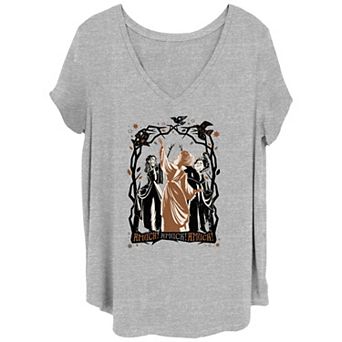 Disney's Hocus Pocus 2 Juniors' Plus Size Sanderson Sisters Amuck Graphic Tee