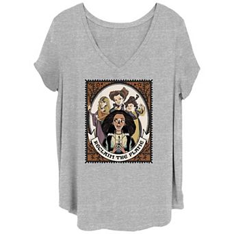 Disney's Hocus Pocus 2 Juniors' Plus Size Sanderson Sisters Becca Reclaim the Flame Tarot Graphic Tee