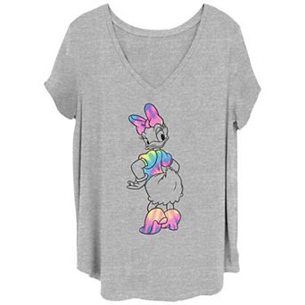 Disney's Mickey & Friends Juniors' Plus Size Daisy Duck Tie Dye Graphic Tee