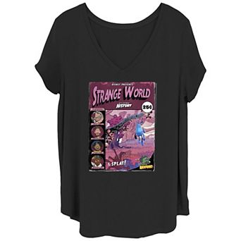Disney's Strange World Juniors' Plus Size History Comic Book Cover Graphic Tee