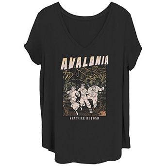 Disney's Strange World Juniors' Plus Size Avalonia Venture Beyond Box Graphic Tee