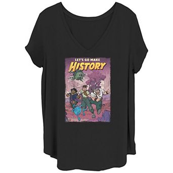 Disney's Strange World Juniors' Plus Size Let's Go Make History Graphic Tee