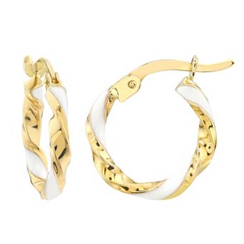 Color Romance 10 mm Enamel Twist Hoop Earrings