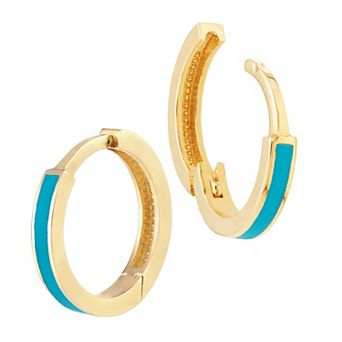 Color Romance 12.35 mm Enamel Hoop Earrings