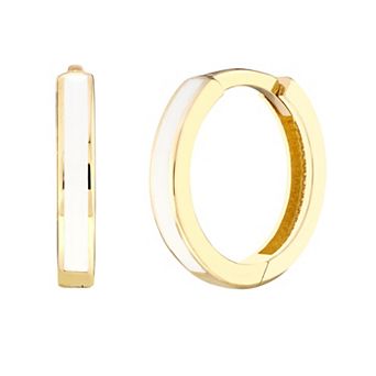 Color Romance 12.35 mm Enamel Hoop Earrings