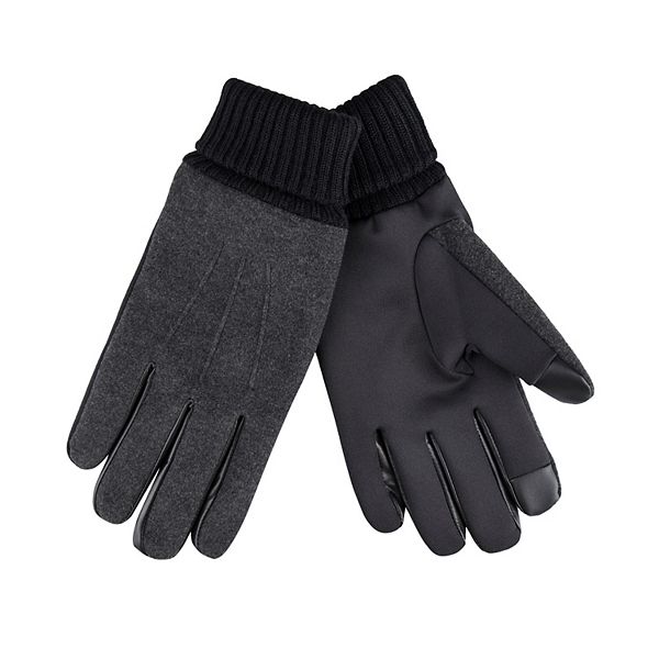 Men's Dockers® Stretch Wool Blend Touchscreen Gloves - Charcoal (MEDIUM)