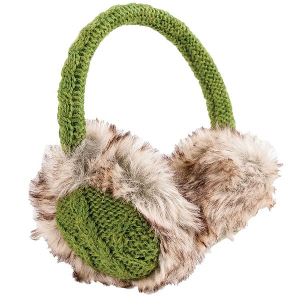 Cable knit adjustable earmuffs