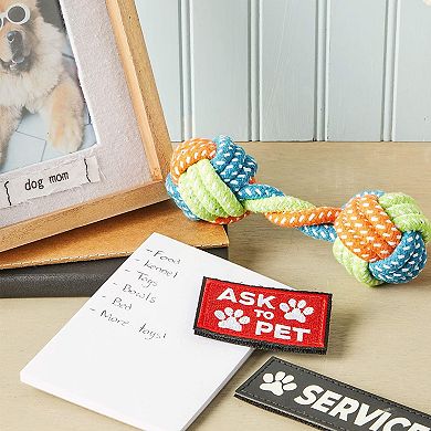 Okuna Outpost Service Dog Vest Patches, Ask to Pet Patch Set in 3 Designs (6 Pack)