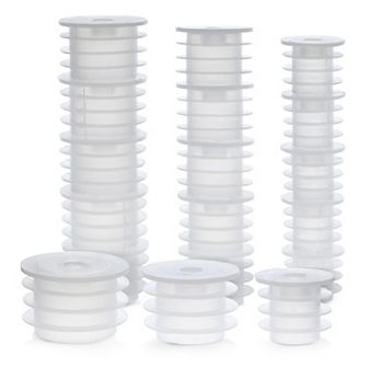 Juvale 45 Pack Press-In Medicine Bottle Adapter for Syringe, Medical Dosing Adaptor for Oral Dispensers and Liquid Medication (3 Sizes)
