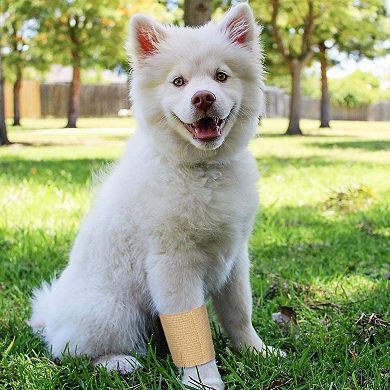 12-Rolls Tan Self Adherent Bandage Wrap, Vet Tape, Medical Tape (3 In x 5 Yds)