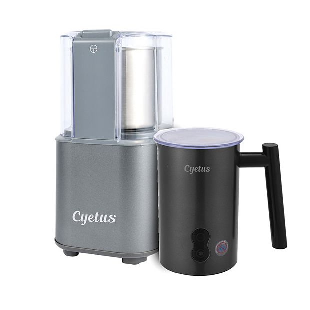 Cyetus Black Espresso Machine With Milk Steam Frother Wand, Electric Coffee  Bean Grinder And 4 in 1 Automatic Milk Frother, Steamer