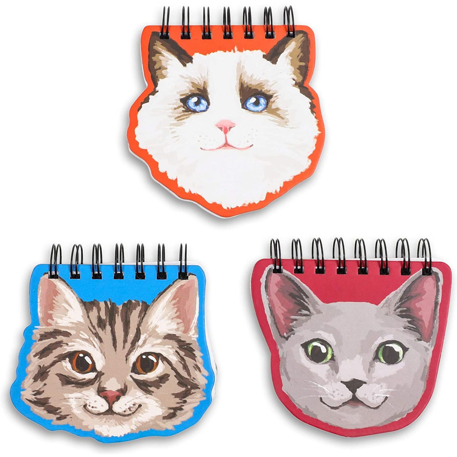 8 Packs Cat Softcover Notebooks Note Book Cats Animals with 3D
