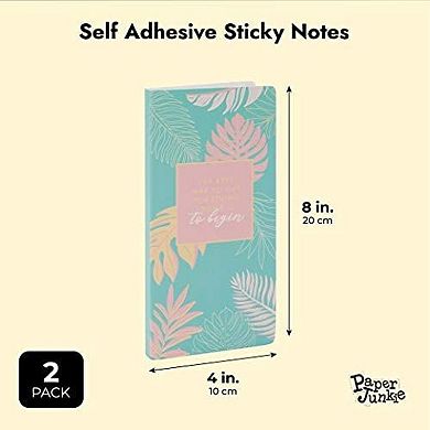 Paper Junkie Self Adhesive Sticky Notes with Tabs (2 Pack)