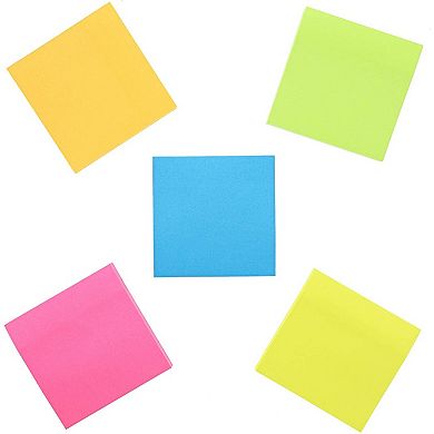 15Pcs Neon Assorted Colors Note Pads 3" x 3" 100 Sheet for School Office Home