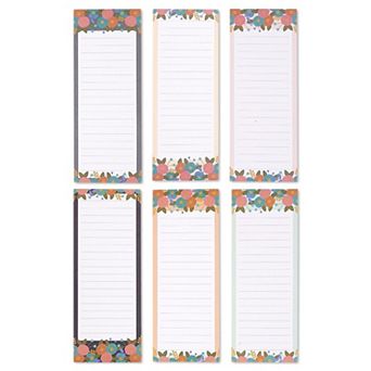 6-pack To-do-list Magnetic Notepad, Floral Designs, 60 Sheets Per Pad