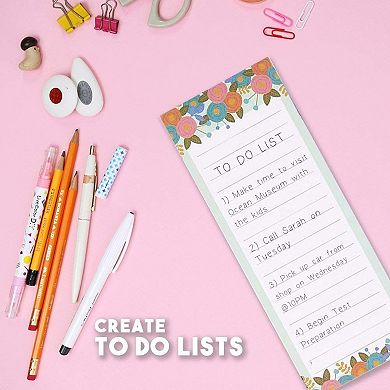 6-pack To-do-list Magnetic Notepad, Floral Designs, 60 Sheets Per Pad