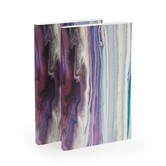 Marble Soft Cover Journals, Lined Pages, 80 Sheets Each (5.25 x 8.25 in 2 Pack)