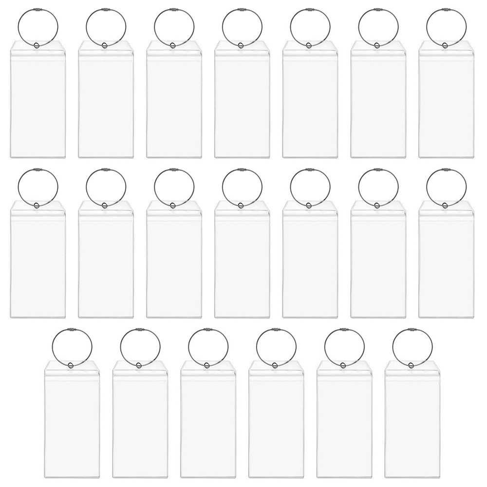 20 Pack Plastic Cruise Tags Holders For Luggage, 3.5