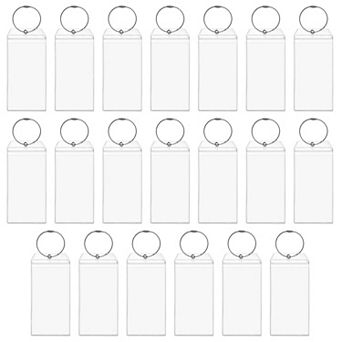 20 Pack Plastic Cruise Tags Holders For Luggage, 3.5" X 7.2" Loops For Suitcases
