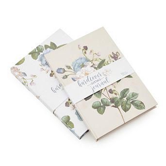 Dotted A5 Hard Cover Journal Notebook For Writing, Floral (5.5 X 8 in 2 Pack)