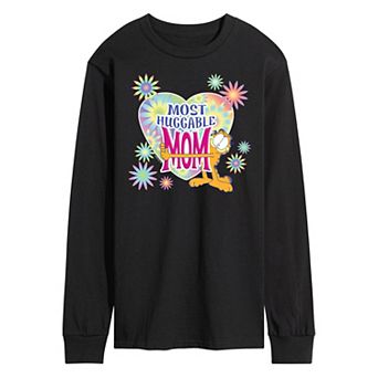 Men's Garfield Most Huggable Mom Long Sleeve Graphic Tee