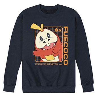 Men's Pokemon Fuecoco Stats Fleece Sweatshirt