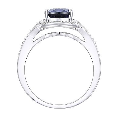 MASTERPIECE Sterling Silver Lab-Created Sapphire Ring
