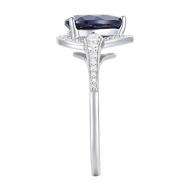 MASTERPIECE Sterling Silver Lab-Created Sapphire Ring