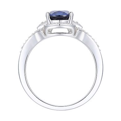 MASTERPIECE Sterling Silver Lab-Created Sapphire Ring