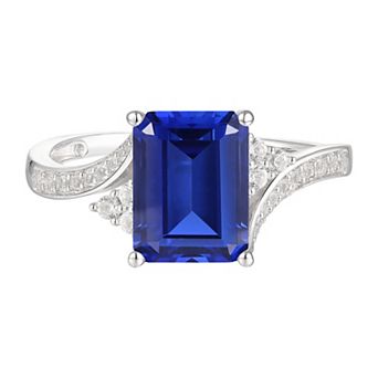 MASTERPIECE Sterling Silver Lab-Created Sapphire Ring