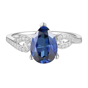 MASTERPIECE Sterling Silver Lab-Created Sapphire Ring