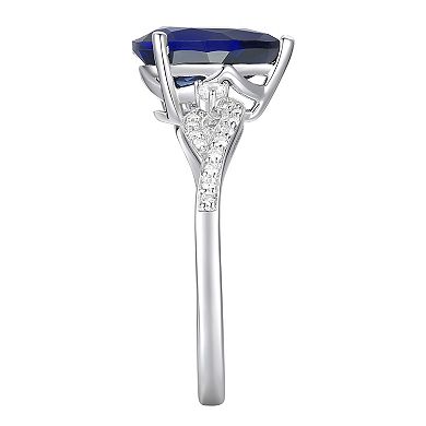 MASTERPIECE Sterling Silver Lab-Created Sapphire Ring