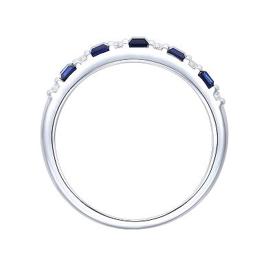 MASTERPIECE Sterling Silver Lab-Created Sapphire Ring