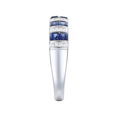 MASTERPIECE Sterling Silver Lab-Created Sapphire Ring