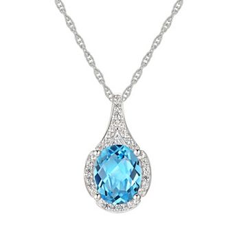 MASTERPIECE Sterling Silver Blue Topaz Pendant