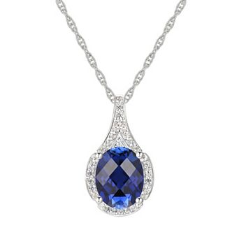 MASTERPIECE Sterling Silver Lab-Created Sapphire Pendant