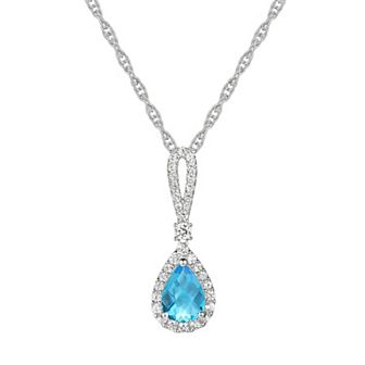 Sterling Silver Blue Topaz Pendant