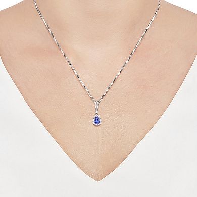 Sterling Silver Tanzanite Pendant