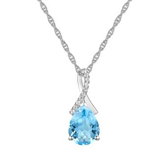 MASTERPIECE Sterling Silver Blue Topaz Pendant