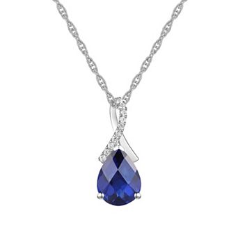 MASTERPIECE Sterling Silver Lab-Created Sapphire Pendant