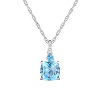 MASTERPIECE Sterling Silver Blue Topaz Pendant
