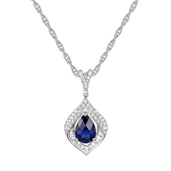 MASTERPIECE Sterling Silver Lab-Created Sapphire Pendant