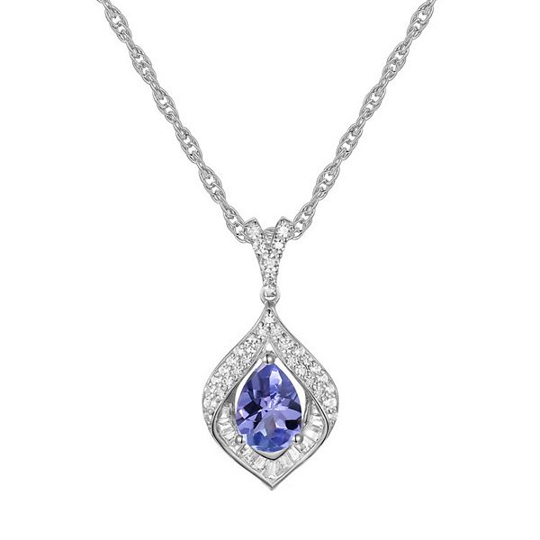 Sterling Silver Tanzanite Pendant