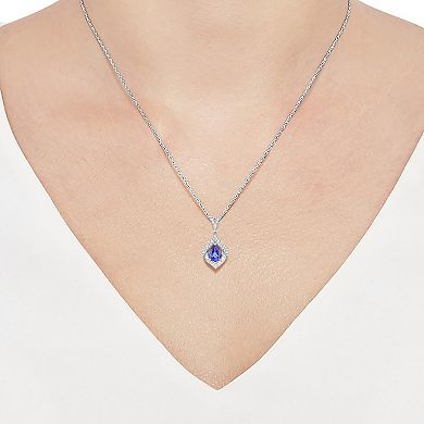 Sterling Silver Tanzanite Pendant