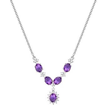 Sterling Silver Amethyst Necklace