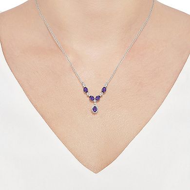 Sterling Silver Amethyst Necklace