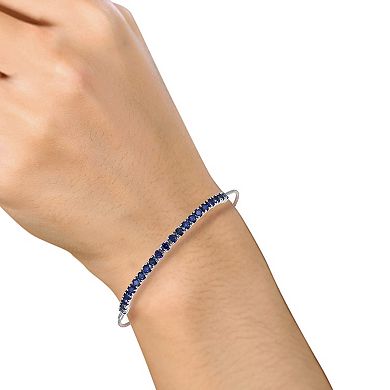 MASTERPIECE Sterling Silver Lab-Created Sapphire Bolo Bracelet